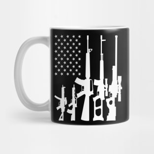 Gun - Guns in american flag Mug